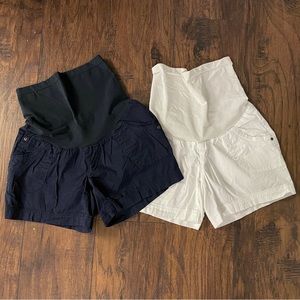 2 Pairs Motherhood Maternity Shorts